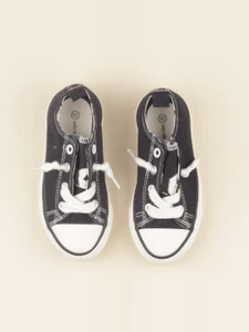 Vertbaudet - tennis à scratch/ lacets noir - pointure 26