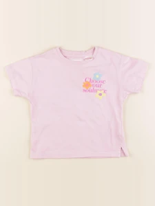 Zara - tee-shirt imprimé au dos rose - 2 ans