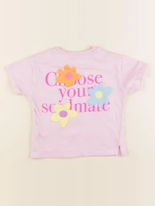 Zara - tee-shirt imprimé au dos rose - 2 ans