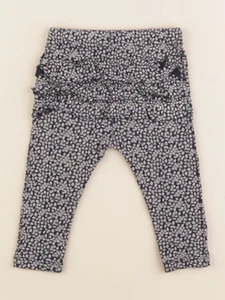 Petit Bateau - legging volants au dos bleu - 6 mois