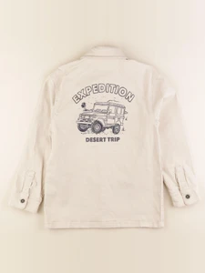 Vertbaudet - veste imprimé au dos beige - 10 ans