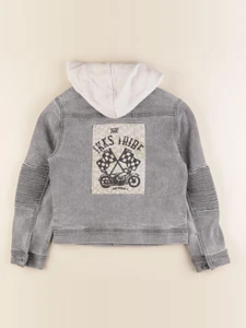IKKS - veste imprimé au dos gris - 8 ans