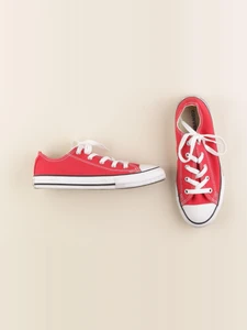 Converse - tennis à scratch/ lacets rouge - pointure 34