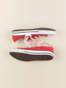 Converse - tennis à scratch/ lacets rouge - pointure 34