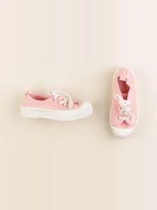 Bensimon - tennis à scratch/ lacets rose - pointure 27