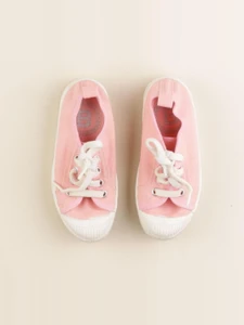 Bensimon - tennis à scratch/ lacets rose - pointure 27