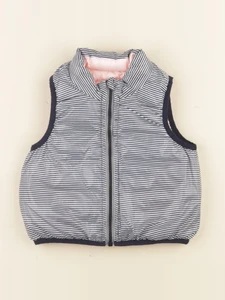 Petit Bateau - doudoune réversible bleu, rose - 6 mois