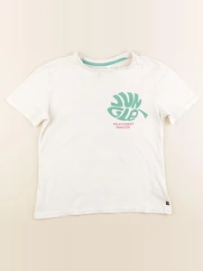 Okaidi - tee-shirt imprimé au dos blanc, vert - 8 ans