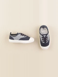 Vertbaudet - tennis à scratch/ lacets bleu - pointure 23