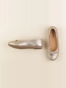 Vertbaudet - ballerines beige, or - pointure 35