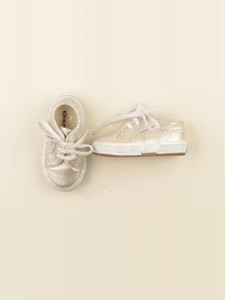 Superga - tennis à scratch/ lacets or - pointure 20