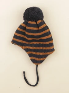 Jacadi - bonnet marron, bleu - 6 mois