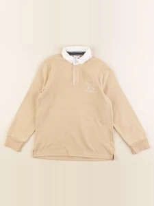 Cyrillus - polo imprimé au dos beige - 8 ans
