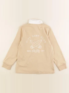 Cyrillus - polo imprimé au dos beige - 8 ans