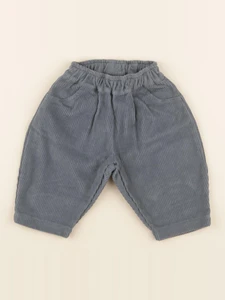 Studio Boheme - Pantalon velour Corderoy bleu - 3 mois