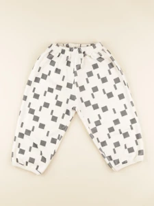 Studio Boheme - Pantalon Porgy Polaire carres beige - 6 mois