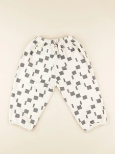 Studio Boheme - Pantalon Porgy Polaire carres beige - 6 mois