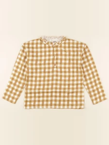 Studio Boheme - Blouse Olympe Vichy caramel - 10 ans