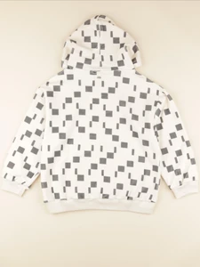 Studio Boheme - Sweat Robin Polaire carres beige - 10 ans