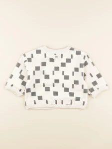 Studio Boheme - Sweat Ours Polaire Carres beige - 3 mois