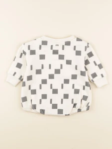 Studio Boheme - Barboteuse Milo Polaire carres beige - 6 mois