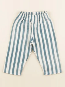 Studio Boheme - Pantalon Cousin Rayures bleu - 12 mois