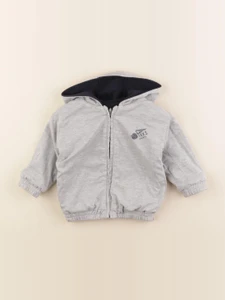 IKKS - sweat réversible bleu, argent - 12 mois