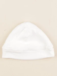 Vertbaudet - bonnet blanc - 12 mois