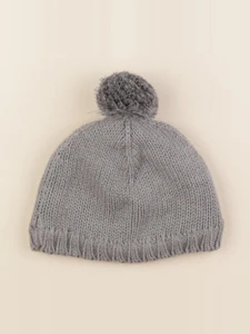 Petit Bateau - bonnet gris - 6/8 ans