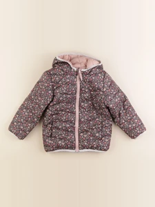 Vertbaudet - doudoune réversible rose, violet - 5 ans