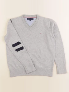Tommy Hilfiger - pull gris - 8 ans