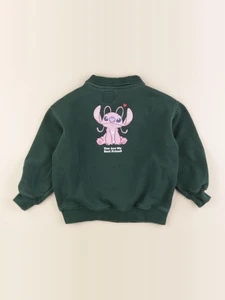Zara - sweat imprimé au dos vert - 6/7 ans