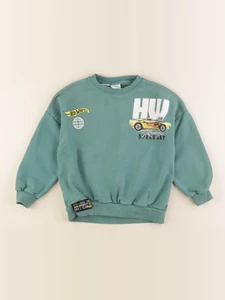 Zara - sweat imprimé au dos vert - 6 ans