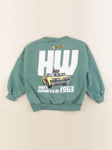 Zara - sweat imprimé au dos vert - 6 ans