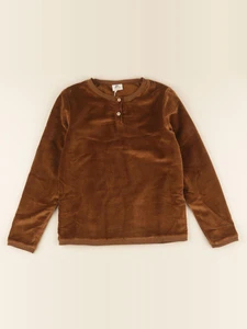 Lililotte - pull Ferdinand velours cacao - 12 ans