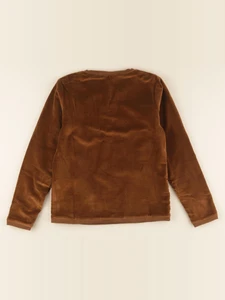 Lililotte - pull Ferdinand velours cacao - 12 ans