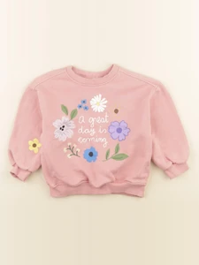 Zara - sweat imprimé au dos rose - 2 ans