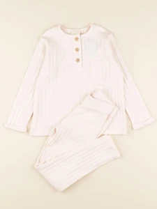 Lililotte - pyjama coton Oscar rose poudré - 4 ans