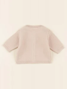 Lililotte - gilet Victoire poudré - 3/6 mois