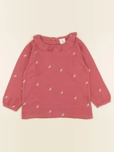 Lililotte - blouse Romane lange rouge tomette - 12 ans