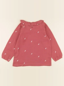 Lililotte - blouse Romane lange rouge tomette - 12 ans