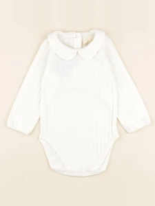 Lililotte - body Pia col rond blanc - 24 mois