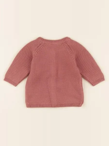 Lililotte - gilet Victoria framboise - 6/9 mois