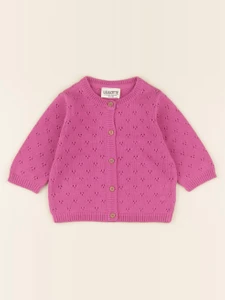 Lililotte - gilet Victoire orchidée - 9/12 mois