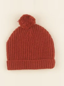 Lililotte - bonnet Basile tricot chataigne - 2 ans