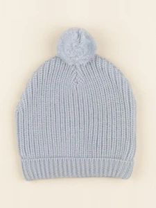 Lililotte - bonnet Basile tricot bleu chiné - 2 ans