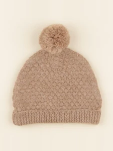 Lililotte - bonnet Basile tricot beige chiné - 2 ans