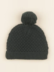 Lililotte - bonnet Basile tricot vert sapin - 2 ans