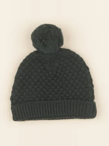 Lililotte - bonnet Basile tricot vert sapin - 2 ans