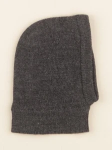 Lililotte - cagoule Eliott tricot gris chiné - 6/12 mois